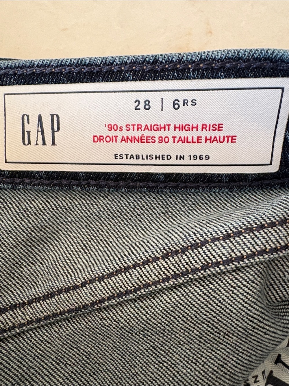 GAP Women's Dark Blue Straight-Leg Jeans - Picture 3 of 3